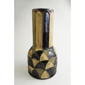 花器 薄端｜ 尺1富士山水 ｜剛信作 銅製 紙箱入り【高岡銅器】d94-03