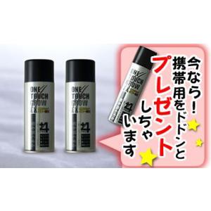 ワンタッチグローＥＸ 200g  ２本 &amp;携帯用60g1本のセット　髪を黒くする瞬間増毛スプレー