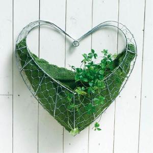 メッシュプランタークレセントハートFMP04-40G　2個セットハンギング