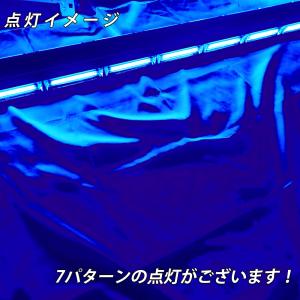 LED 回転灯 青 ライトバー パトランプ 1...の詳細画像1
