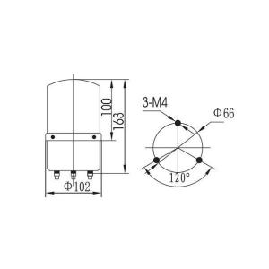 LED 回転灯 パトランプ 黄色 小型 100...の詳細画像5