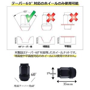 ホイールナット M14 1.5 ブラック 20...の詳細画像1