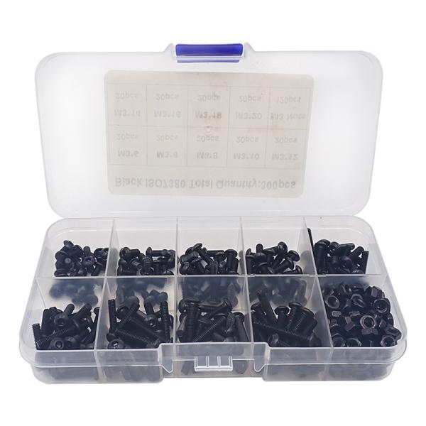 六角ナットキット 六角穴付ボタンボルト M3×5 6 8 10 12 14 16 18 20mm 計...