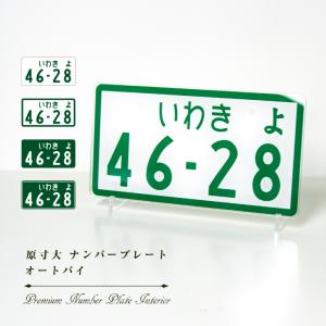 名入れ 原寸大 ナンバープレート インテリアプレート (自動車
