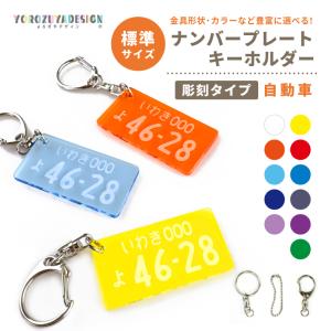 ナンバープレート キーホルダー 自動車 SMALL 小 サイズ