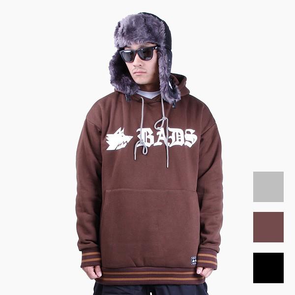 ダボ感 BADS バダス BASIC RIB HOOD Brown ブラウン ベーシック リブ コヨ...