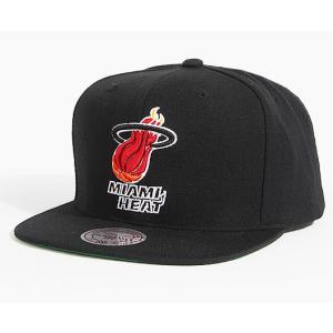 ミッチェル&ネス MITCHELL&NESS NBA マイアミ ヒート ブラック NZ979 TSC HEAT SNAPBACK スナップバック キャップ メンズ｜yorozwagon