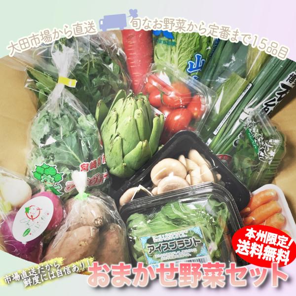 市場から直送おまかせ野菜セット 旬の野菜や定番野菜など １５品の詰め合わせ