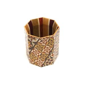 寄木八角ペン立て（小）小寄木