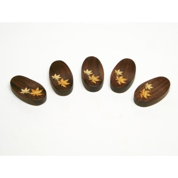 木象嵌　箸置き　もみじ