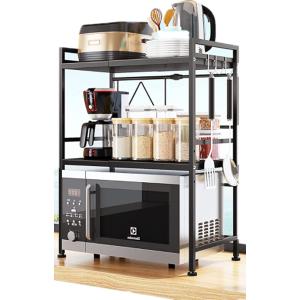 レンジラック3段◆電子レンジ台/レンジ上ラック/キッチンラック/スチールラック/調味料ラック/キッチン収納棚　レンジラック　レンジ上ラック  レンジ台