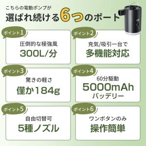 エアポンプ 2WAY コードレス ポータブルエ...の詳細画像2