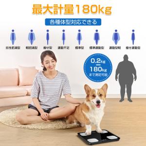 体重計 Bluetooth 体組成計 スマホ連...の詳細画像4