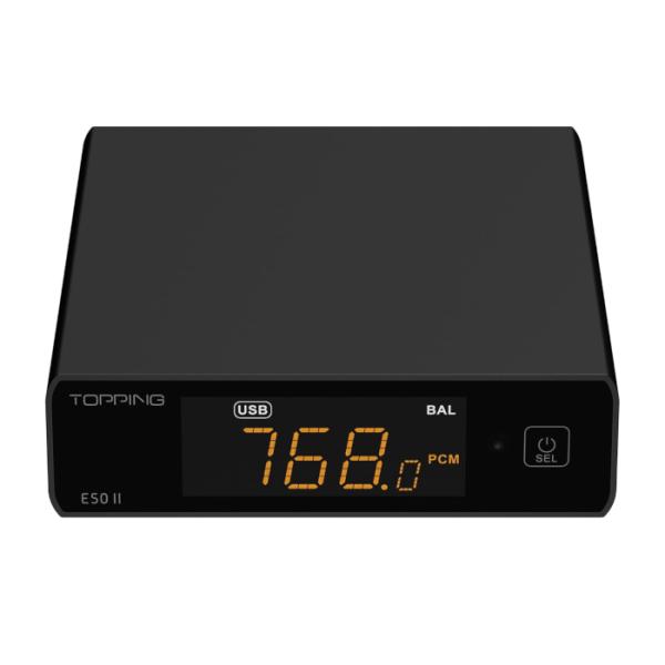 TOPPING E50II ブラック 1台 プリアンプ内蔵コンパクトデスクトップDAC E50II ...