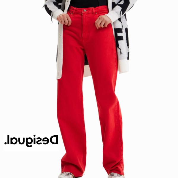 セール50%off デシグアル Desigual パンツ レディース レッド 40