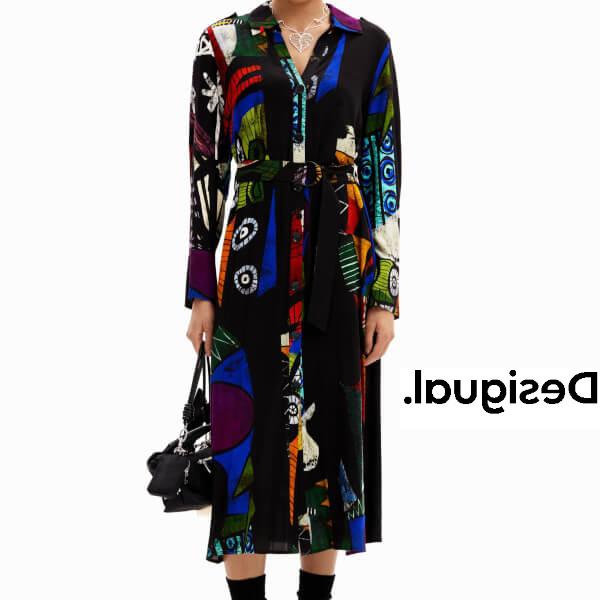 セール50%off デシグアル Desigual ワンピース レディース 2024春夏 ブラック L