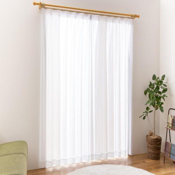 高機能ミラーレースカーテン 幅130cm×丈225cm2枚 UVカット85％ 断熱25％ 保温25％...