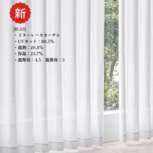 レースカーテン 幅125cm×丈198cm 1枚 遮熱26.8％ 保温23.7％ UVカット80.5％ 省エネ効果 遮像 爆買