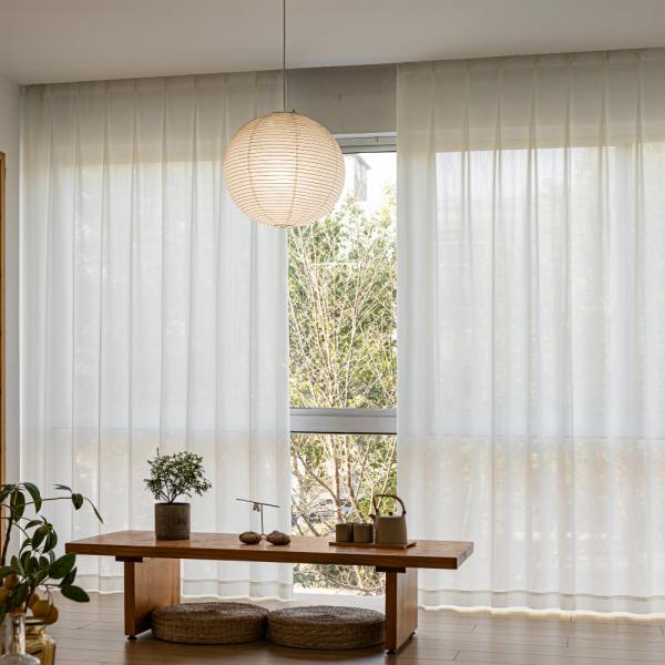 幅200cm×丈248cm1枚 レースカーテン 防炎加工 防炎ラベル付き 日本製 ストライプ柄 UV...