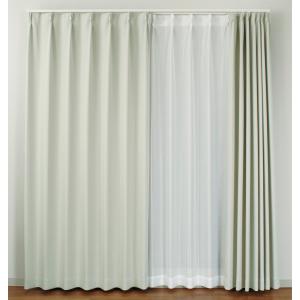 1級遮光カーテン 4枚セット ブリンク ライトグレー 幅100cm×丈135(133