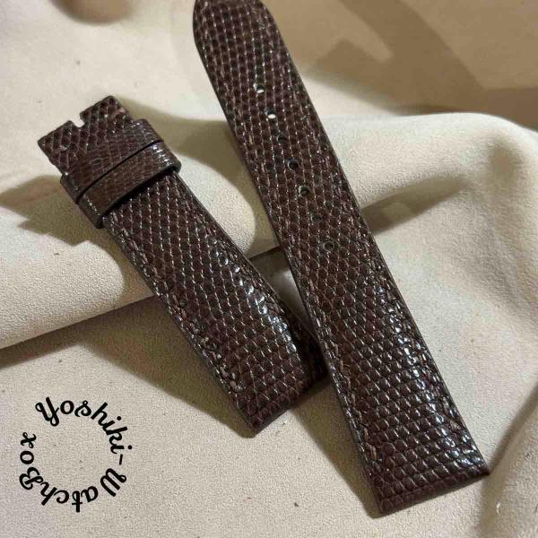 liz-330  リザード レザー 腕時計 ベルト ブラウン (ラグ幅21 mm - バックル幅21...
