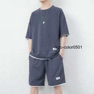 セットアップ メンズ 半袖 Tシャツ ショート...の詳細画像2