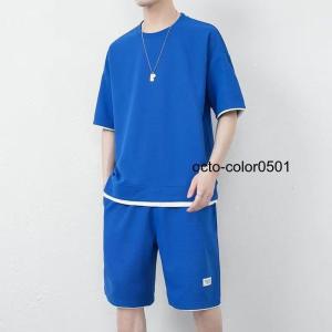 セットアップ メンズ 半袖 Tシャツ ショート...の詳細画像5