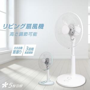 扇風機 リビング おしゃれ 左右90° 左右首振り 自動OFFタイマー 省エネ 節電 自動首振り 5枚羽根  3段階風量調節 換気 梅雨 xr-jd01 爆買