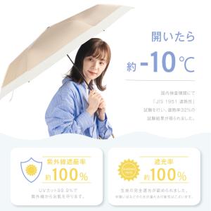 日傘 折りたたみ 完全遮光 100% 超軽量 ...の詳細画像1