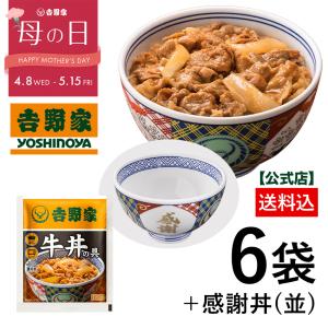 【ギフト】吉野家 公式 牛丼 冷凍牛丼の具6袋と感謝丼(小盛)セット ギフト 吉野家  牛丼の具 レトルト 牛丼の素 母の日 冷凍 食べ物