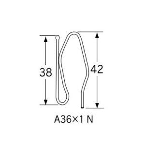 TOSO（トーソー） カーテン用 プリーツフック Aタイプ A36×1N