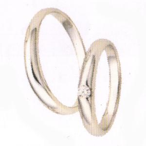 ANGEブライダル　結婚リング ・マリッジリング[指輪]（写真左側）　5610019｜yosii-bungu