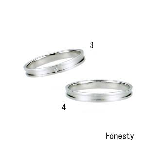 et toi (エトワ)Honesty　Pt900 (プラチナ) No3-4　ペアリング(マリッジ　...