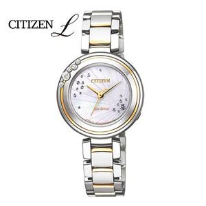 あすつく　CITIZEN L　シチズン L　　エコドライブ時計 [レディ-ス]　 EM0469-80D　 ダイヤモンド入り　Beauty is Beauty　（3年間保証）｜yosii-bungu