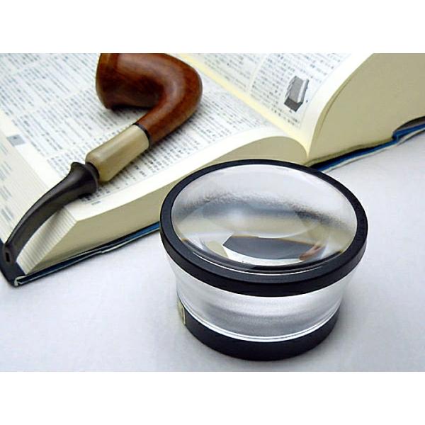 置き型ルーペ 日本製 高倍率 6倍 80mm 大きい Lサイズ おしゃれ 置くだけで拡大鏡 ドーム型...