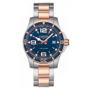 LONGINES ロンジン ハイドロコンクエスト　コンビ ブルー文字板　クォーツ　腕時計  41mm　300m防水  L3.740.3.98.7｜yosii-bungu