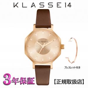 KLASSE14  (クラス14) 腕時計 OKTO ROSEGOLD BROWN 28mm [ブレスレット付き] ローズオールド レザー メンズ レディース OK17RG001S｜yosii-bungu