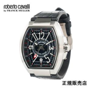Roberto Cavalli スケルトン手巻き時計 ブラック あのフランク ミュラーが監修する新鋭のスケルトン時計】 工芸的