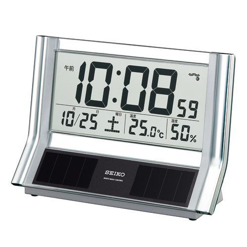 SEIKO（セイコー）　シースルー液晶の電波デジタル置時計　SQ690S