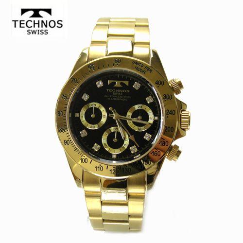 テクノス(TECHNOS) メンズ 腕時計　 クロノグラフ　1０気圧防水　TGM639GB