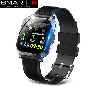 SMART R スマートR スマートウォッチ W12ブラック  腕時計【国内正規品】【送料無料】【心拍】【睡眠モニター】【歩数】【消費カロリー】｜yosii-bungu