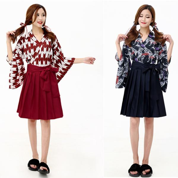 着物 浴衣 袴 はかま 昭和 明治 矢羽根 金魚柄 着物ドレス 花魁 ドレス コスプレ コスチューム...