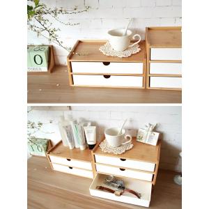 引き出し 卓上 竹製 卓上収納 卓上チェスト ...の詳細画像4