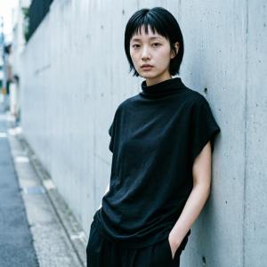 即納 ゆったり Tシャツ ハイネック トップス 半袖 インナー ボトルネック トップス レディース 体型カバー カットソー ス