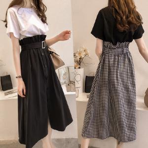 familiar チェックスカート　カーディガン　半袖Tシャツ　3点セット 2点セットTシャツ+スカート/ セットアップ/ レディース服/痩せた