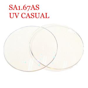 SA VISION(エスエイビジョン) SA1.67AS UV CASUAL(屈折率1.67)　プラスチック非球面 レンズ 無色　2枚1組｜yosimura