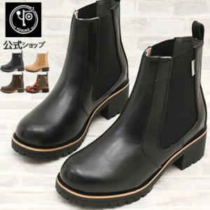 ヨースケ YOSUKE サイドゴアブーツ レディース  歩きやすい 5cm ヒール ※公式SHOP特典キズ補修液付