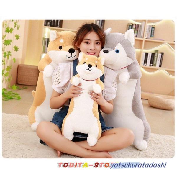 ぬいぐるみ 動物2色3サイズ　 ヌイグルミ イヌ　柴犬　ハスキー 誕生日お祝いくま 彼女 動物ぬいぐ...