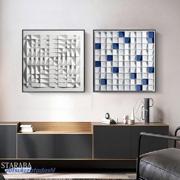 3D 立体視  ファブリック パネル アート キャンパス 絵 50×50 インテリア アートパネル ...