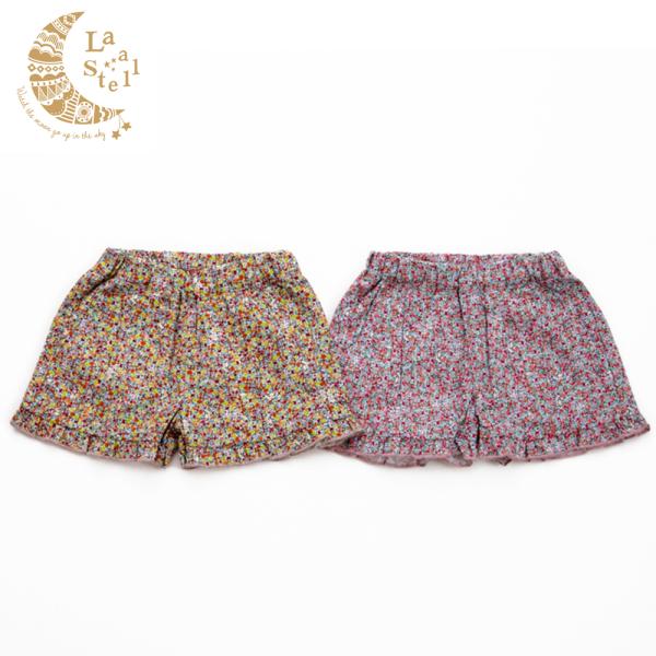 ハナガラベビーフリルショートパンツ ベビー服 子供用 2023S/S 女の子 フリル 花柄 プレゼン...